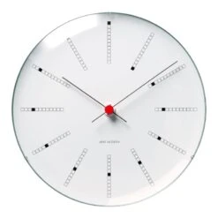 Arne Jacobsen AJ Bankers Wall Clock 48 Cm, White