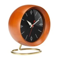 Vitra Chronopak Table Clock, Walnut Veneer