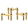 STOFF Copenhagen STOFF Nagel Candleholder, Set Of 3, Brass