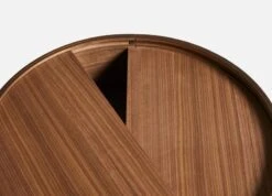 Woud Arc Side Table, Matt Lacquered Walnut -Hay Outlet Store 110508 WOUD Arc side table walnut 3