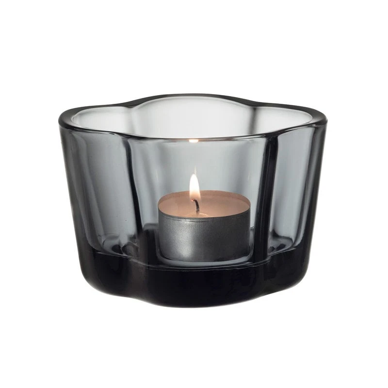 Iittala Aalto Tealight Candleholder 60 Mm, Grey 1 Iittala Aalto Tealight Candleholder 60 Mm, Grey