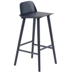 Muuto Nerd Bar Stool, 75 Cm, Midnight Blue