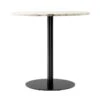 MENU Harbour Column Dining Table, 80 Cm, Black Base - Estremoz Marble