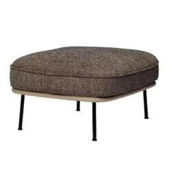 Fogia Lyra Ottoman, Black Steel - Brown Kvadrat Safire 0001