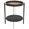 OX Denmarq Deck Table 50 Cm, Walnut - Black Marble