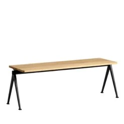 HAY Pyramid Bench 11, Black - Lacquered Oak