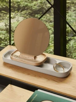 Fritz Hansen KN Slide Table Mirror, Ash - Grey Concrete -Hay Outlet Store 17949 Slide