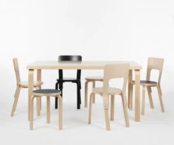 Artek Aalto Chair 66, Birch -Hay Outlet Store 1845734 Chair 66 Aalto Table rectangular 82A white laminate master