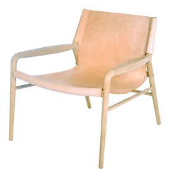 OX Denmarq Rama Lounge Chair, Natural Leather - Soaped Oak