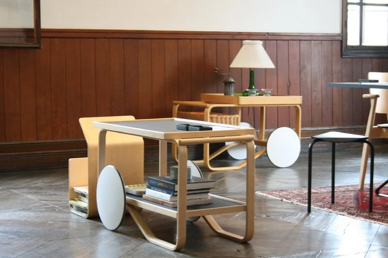 Artek Aalto Tea Trolley 901, Black - Birch 2 Artek Aalto Tea Trolley 901, Black - Birch - Image 2