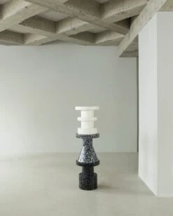 Normann Copenhagen Bit Stool, Cone, Black - White -Hay Outlet Store 2022 Bit Stool Cone Stack Group 02