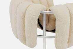 Hem Puffy Lounge Chair, Eggshell Boucle - Stainless Steel -Hay Outlet Store 20295 Puffy Lounge Chair Eggshell Stainless 05 2048x2048