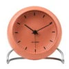 Arne Jacobsen AJ City Hall Table Clock With Alarm, Pale Orange