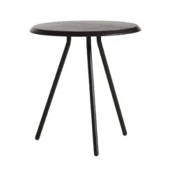 Woud Soround Side Table, 45 Cm, Black Painted Ash
