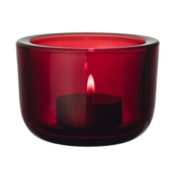 Iittala Valkea Tealight Candleholder 60 Mm, Cranberry