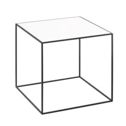 By Lassen Twin 35 Table Black, White/oak