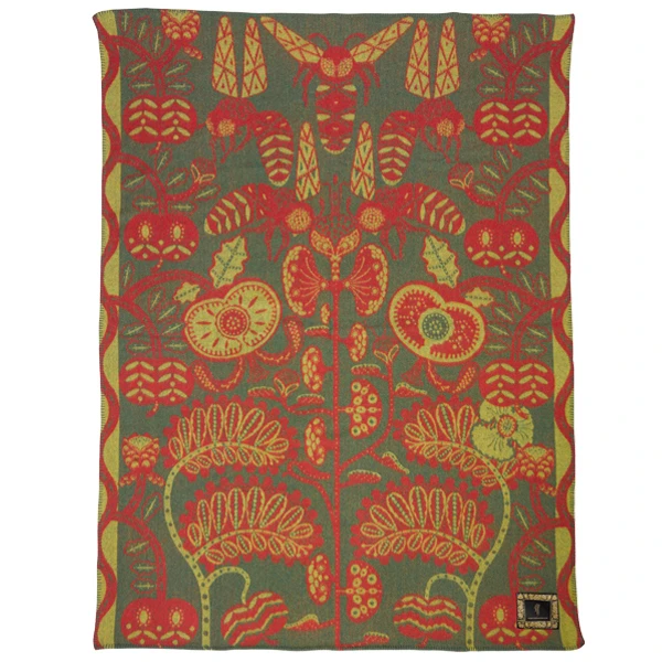 Klaus Haapaniemi & Co. Bees Blanket, Green 1 Klaus Haapaniemi & Co. Bees Blanket, Green