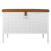 Maze Frank Storage Bench, White - Cognac