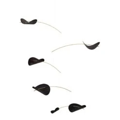 Flensted Mobiles Drifting Clouds Mobile, Black