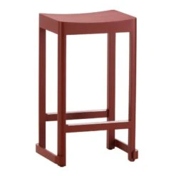 Artek Atelier Bar Stool, 65 Cm, Dark Red