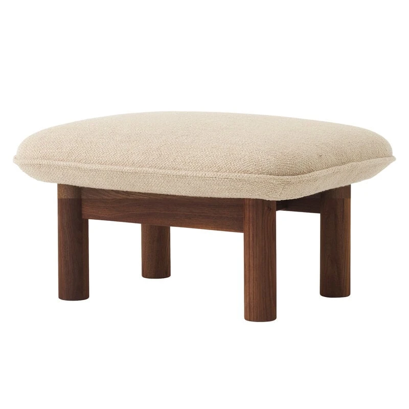 MENU Brasilia Ottoman, Walnut - Bouclé 02 1 MENU Brasilia Ottoman, Walnut - Bouclé 02