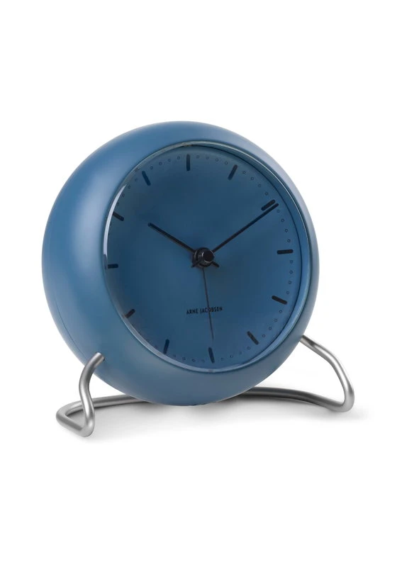 Arne Jacobsen AJ City Hall Table Clock With Alarm, Stone Blue 2 Arne Jacobsen AJ City Hall Table Clock With Alarm, Stone Blue - Image 2