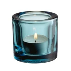 Iittala Kivi Tealight Candleholder, Sea Blue