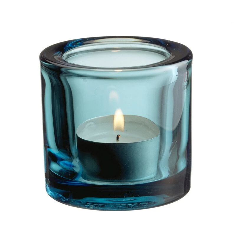 Iittala Kivi Tealight Candleholder, Sea Blue 1 Iittala Kivi Tealight Candleholder, Sea Blue