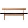 Fredericia Mogensen 3171 Bench, Oiled Oak - Black Leather