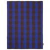 Ferm LIVING Grand Quilted Blanket, Brown - Blue