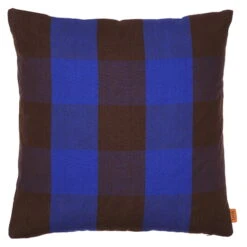 Ferm LIVING Grand Cushion, 50 X 50 Cm, Brown - Blue