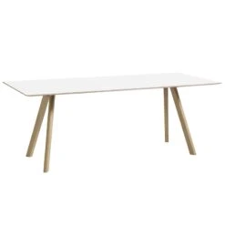 HAY CPH30 Table, 200 X 90 Cm, Soaped Oak - White Laminate