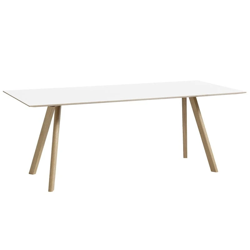 HAY CPH30 Table, 200 X 90 Cm, Soaped Oak - White Laminate 1 HAY CPH30 Table, 200 X 90 Cm, Soaped Oak - White Laminate