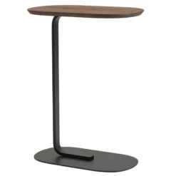 Muuto Relate Side Table, H. 73,5 Cm, Smoked Solid Oak - Black