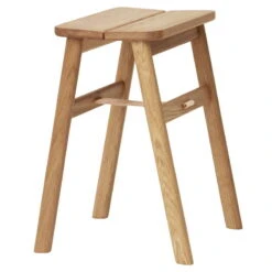 Form & Refine Angle Foldable Stool, White Oiled Oak