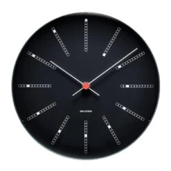 Arne Jacobsen AJ Bankers Wall Clock 29 Cm, Black