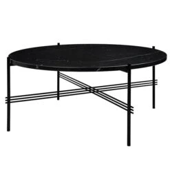 GUBI TS Coffee Table, 80 Cm, Black - Black Marble