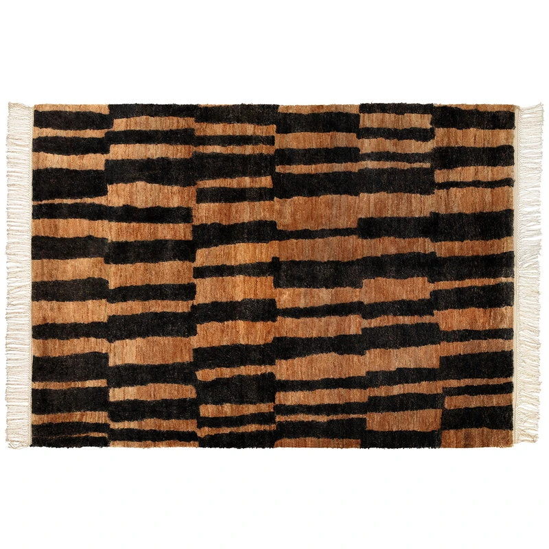 Roots Living Pilari Rug, Hamppu, Natural - Black 1 Roots Living Pilari Rug, Hamppu, Natural - Black