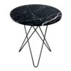 OX Denmarq Tall Mini O Table, Black - Black Marble