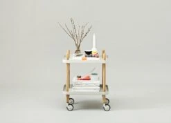 Normann Copenhagen Block Table Trolley, Light Grey -Hay Outlet Store 602200 Block LightGrey w Magazines
