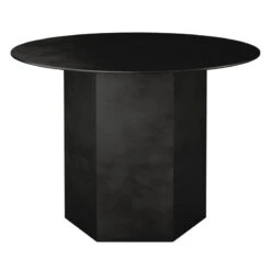 GUBI Epic Coffee Table, Round, 60 Cm, Midnight Black Steel