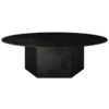 GUBI Epic Coffee Table, Round, 110 Cm, Midnight Black Steel