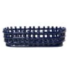 Ferm LIVING Ceramic Basket, Oval, Blue
