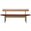 Fredericia Mogensen 3171 Bench, Oiled Oak - Burnt Sienna Leather Leather
