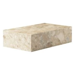 MENU Plinth Table, Low, Kunis Breccia Marble