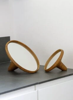 Spring Copenhagen Satellite Hand Mirror, Large, Oak -Hay Outlet Store 7001 FSC SATELLITE MIRROR 24 Christoffer Skjtt 3