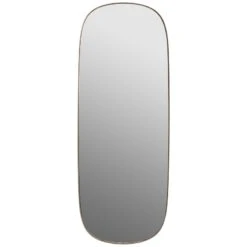 Muuto Framed Mirror, Large, Taupe - Clear
