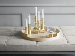 Fritz Hansen JH 1 Candleholder, Brass -Hay Outlet Store 7767 Objects Candleholder Tea light and Tray Stack
