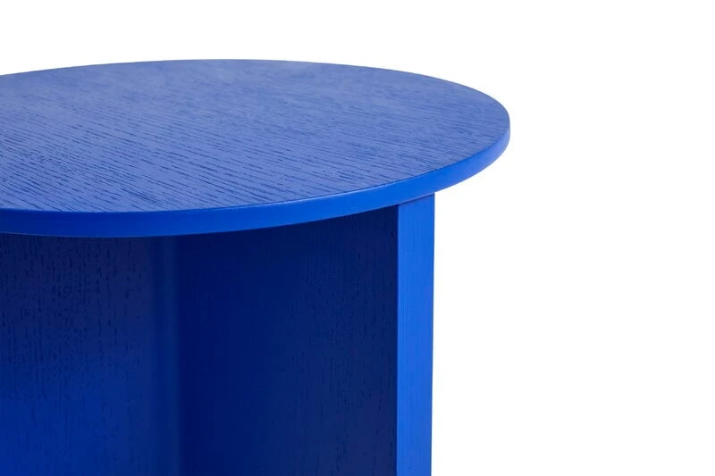 HAY Slit Wood Table, 35 Cm, High, Vivid Blue - Image 2