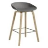 HAY About A Stool AAS32, 65 Cm, Lacquered Oak - Grey